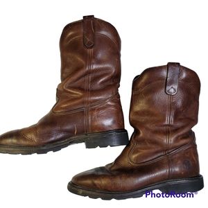 Mens Workn' Sport Leather BOOTS 9 EE Made In USA